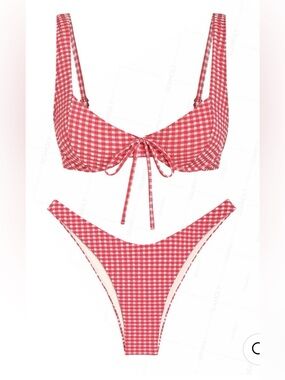NWT Seamolly red gingham bikini